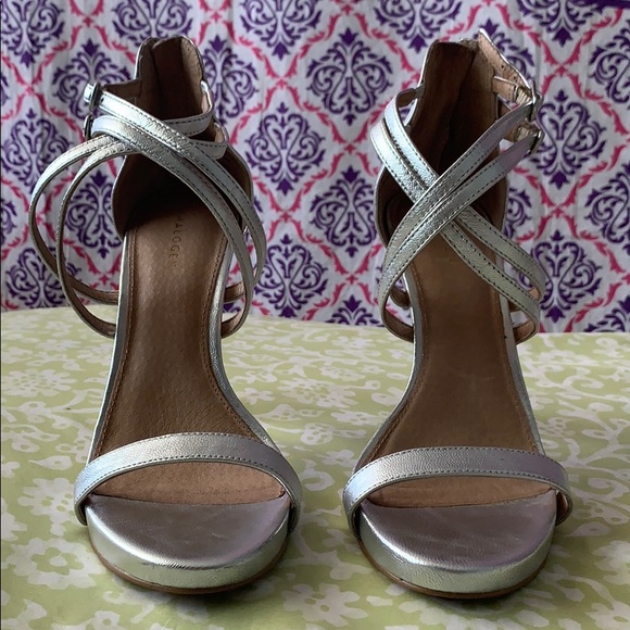 Halogen Silver Strappy High Heel Sandals - Picture 2 of 9